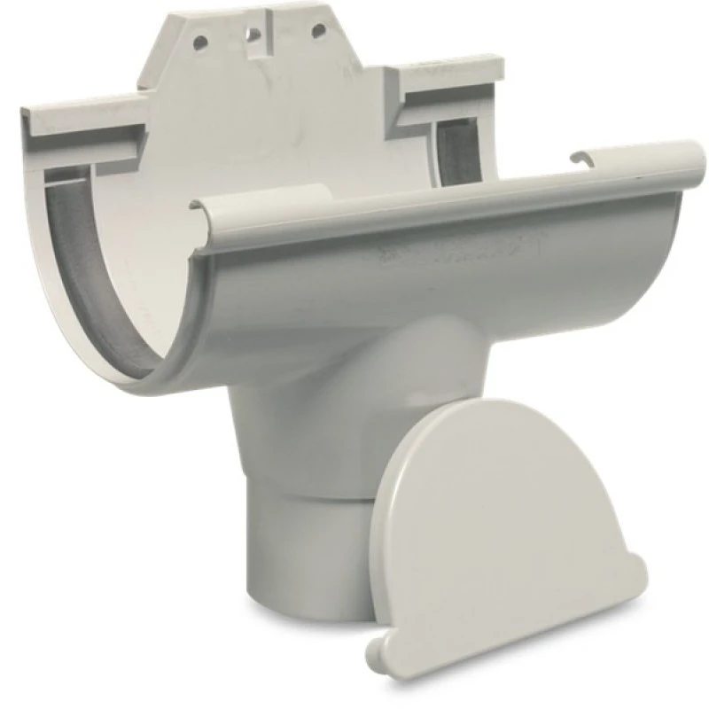 Mega Nicoll Pvc Eindstuk Met Uitloop 170mm, Universeel Grijs 1 Mega Nicoll Pvc Eindstuk Met Uitloop 170mm, Universeel Grijs