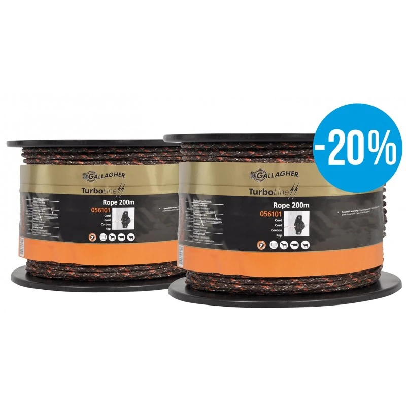 Gallagher DuopackTurboline Cord Terra 2X200M 1 Gallagher DuopackTurboline Cord Terra 2X200M