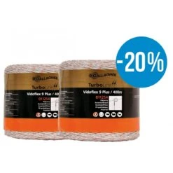 Gallagher Duopack Vidoflex 9 Turboline Plus Wit 2X400M