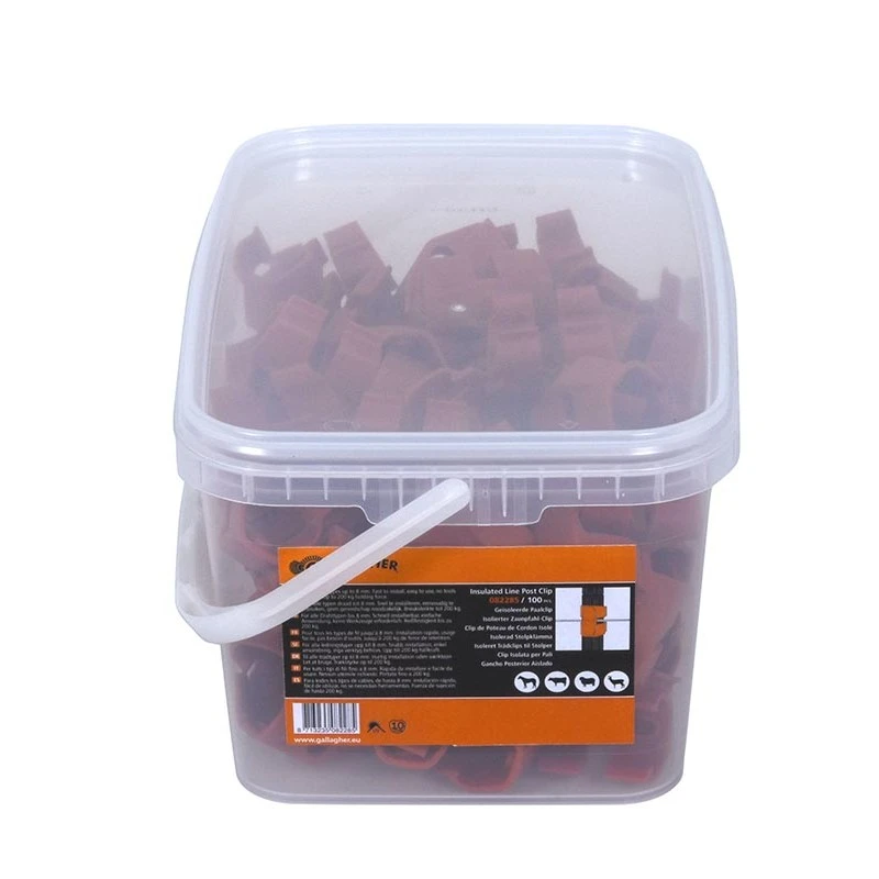 Gallagher DRAAD CLIP ISOLATOR VOOR Gallagher LINE POST (100) 1 Gallagher DRAAD CLIP ISOLATOR VOOR Gallagher LINE POST (100)